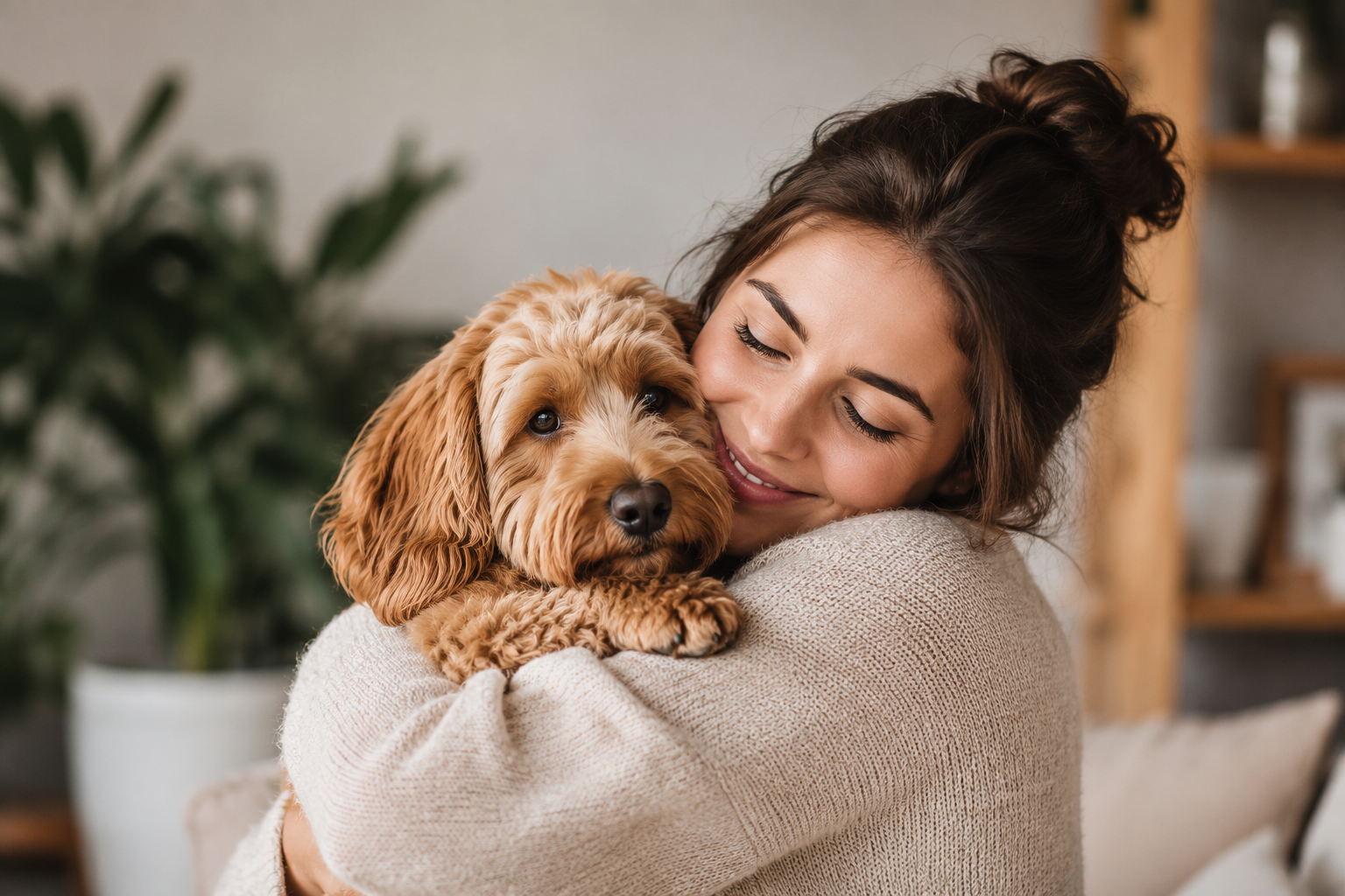 Léa avec sa chienne Naya